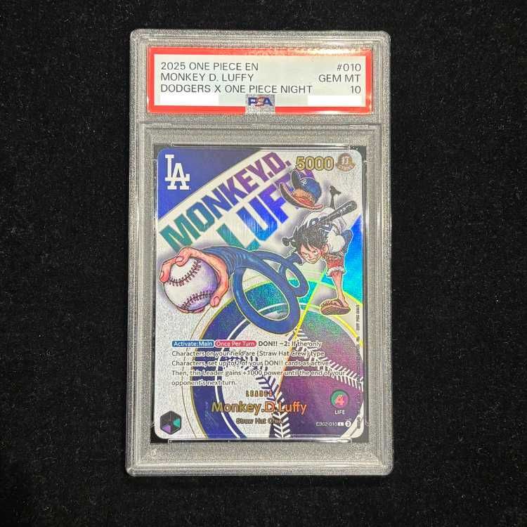 PSA10】モンキー・D・ルフィ(英語版/ドジャース) PROMO EB02-010 1枚