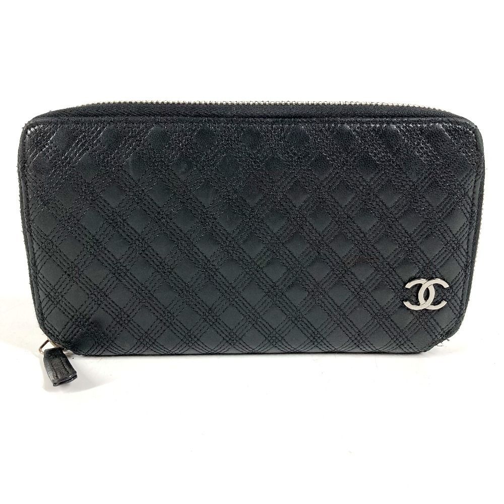 CHANEL シャネル 長財布 ロゴ CC ココマーク キルティング マトラッセ