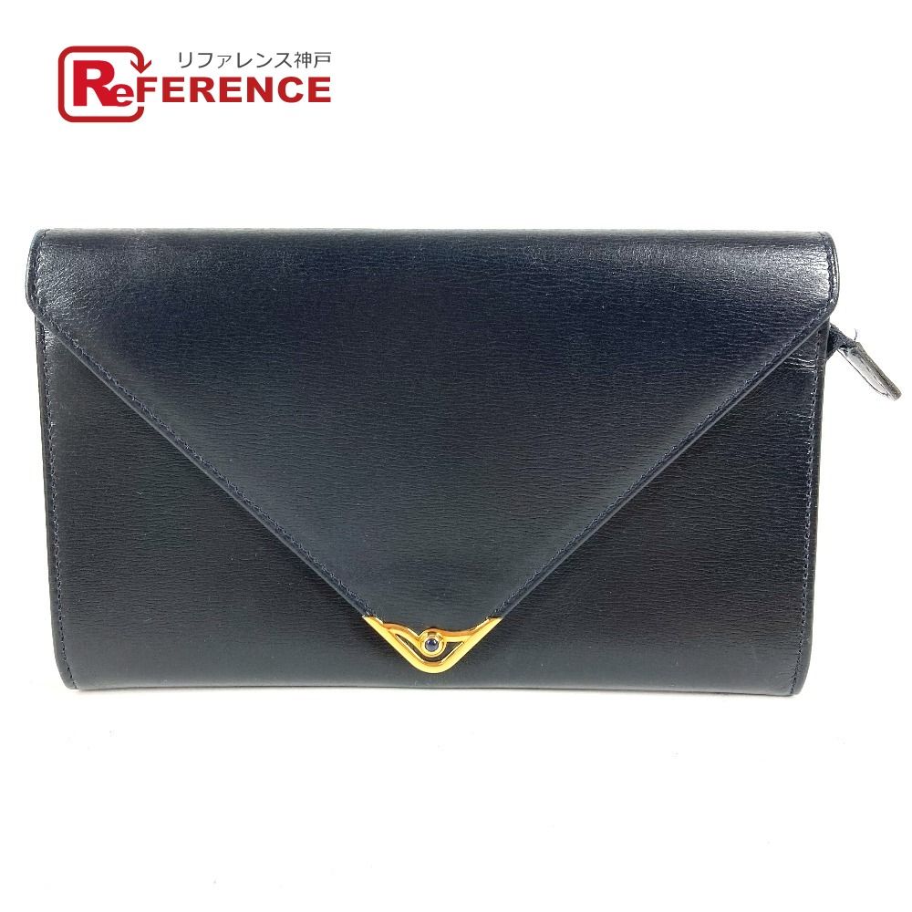 CARTIER カルティエ 長財布 サファイアライン レザー ネイビー - メルカリ