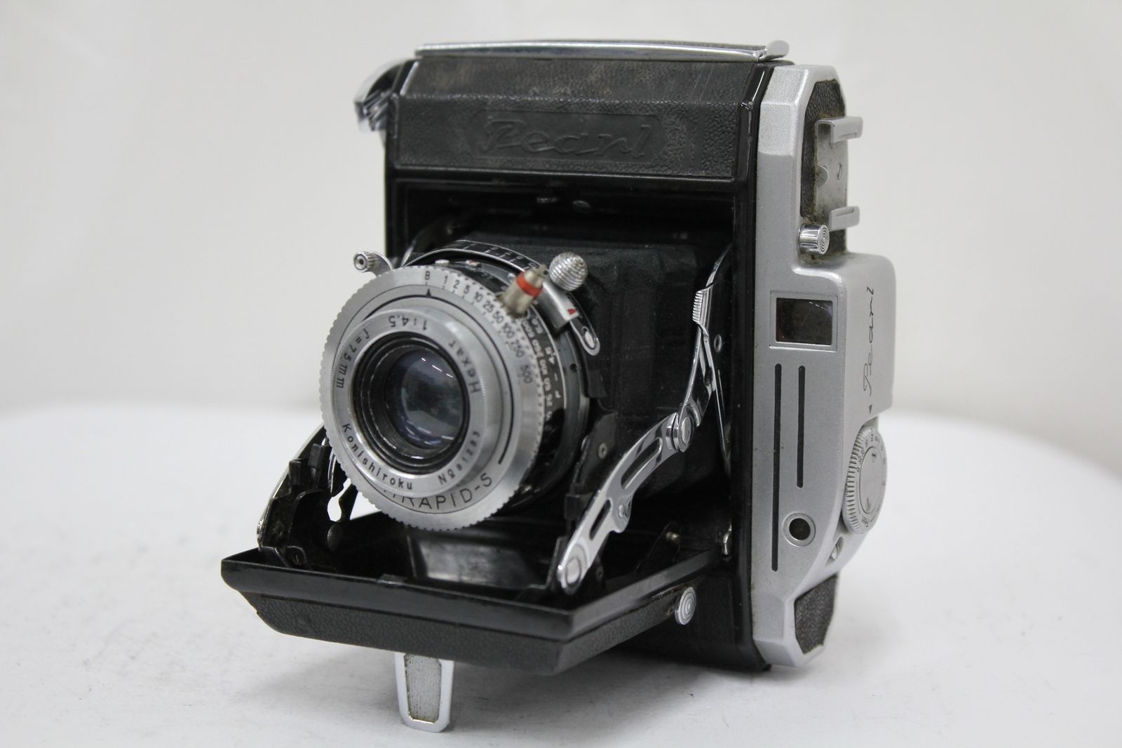 訳あり品】 小西六 Konishiroku Pearl Hexar 75mm F4.5 蛇腹カメラ