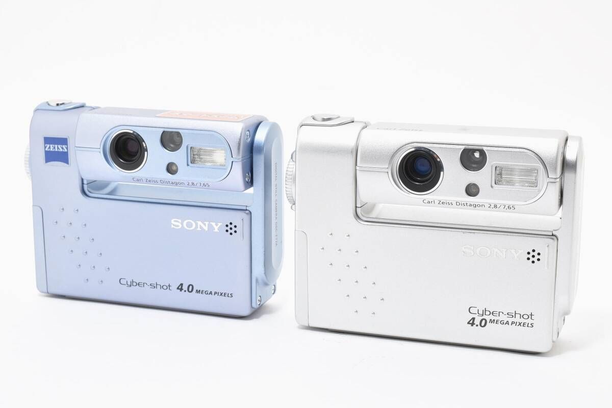 ☆ソニー SONY Cyber-shot DSC-F77 シルバー ブルー ⑩☆ 410 #4465