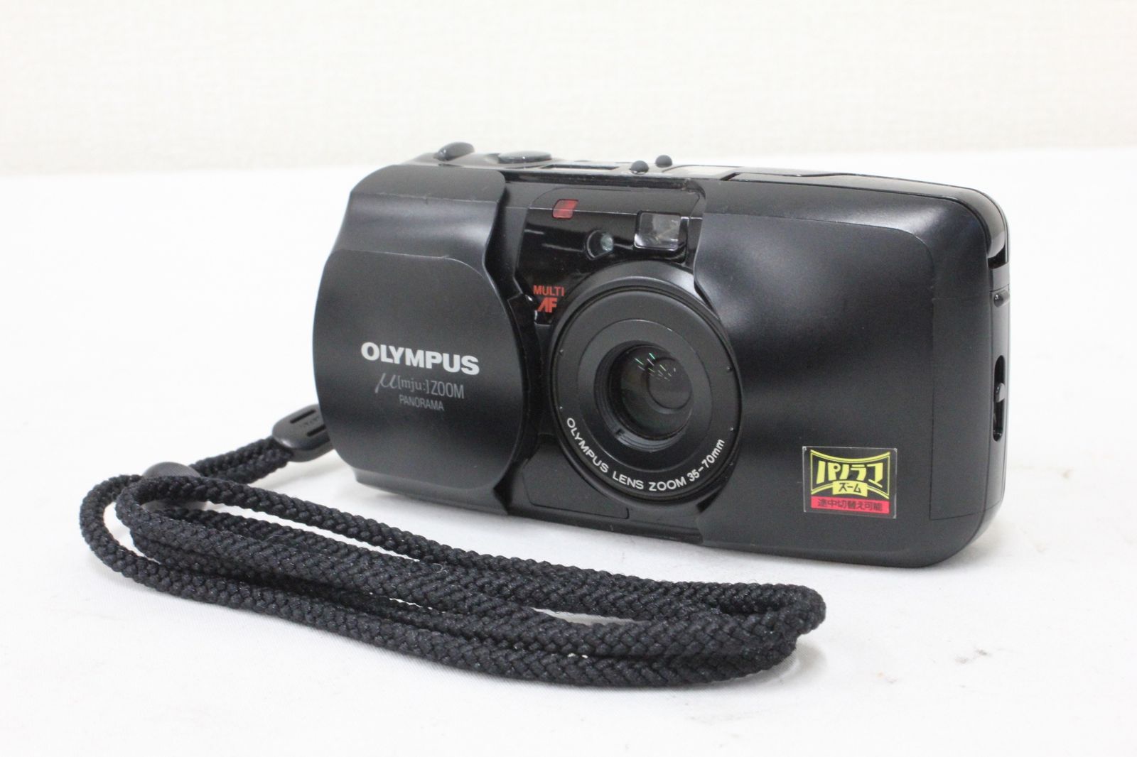 返品保証】 オリンパス Olympus μ mju ZOOM PANORAMA ブラック 35-70mm