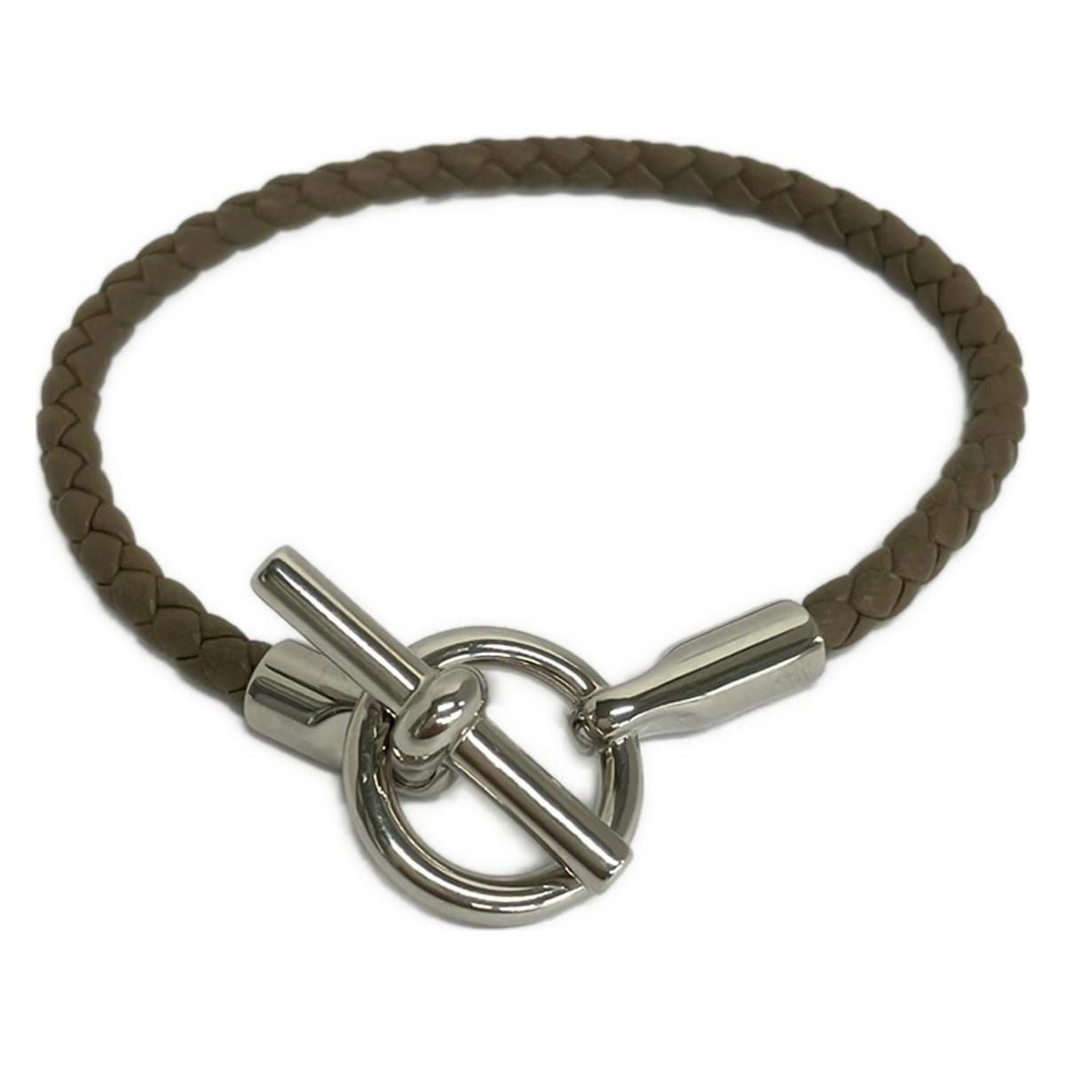 HERMES(エルメス) ブレスレット美品 グレナン レザー エトゥープ