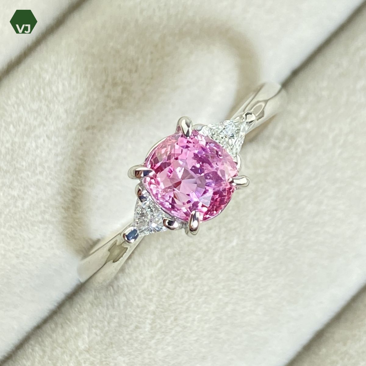 33-07】ファンシーカラーサファイア ダイヤモンド リング 1.312ct D0 
