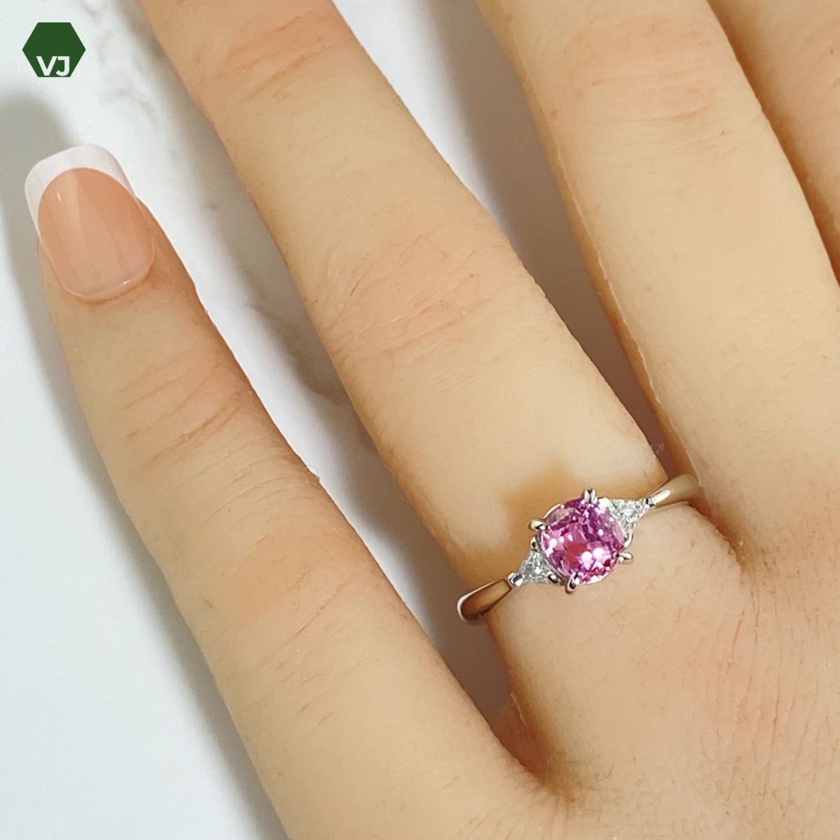 33-07】ファンシーカラーサファイア ダイヤモンド リング 1.312ct D0 