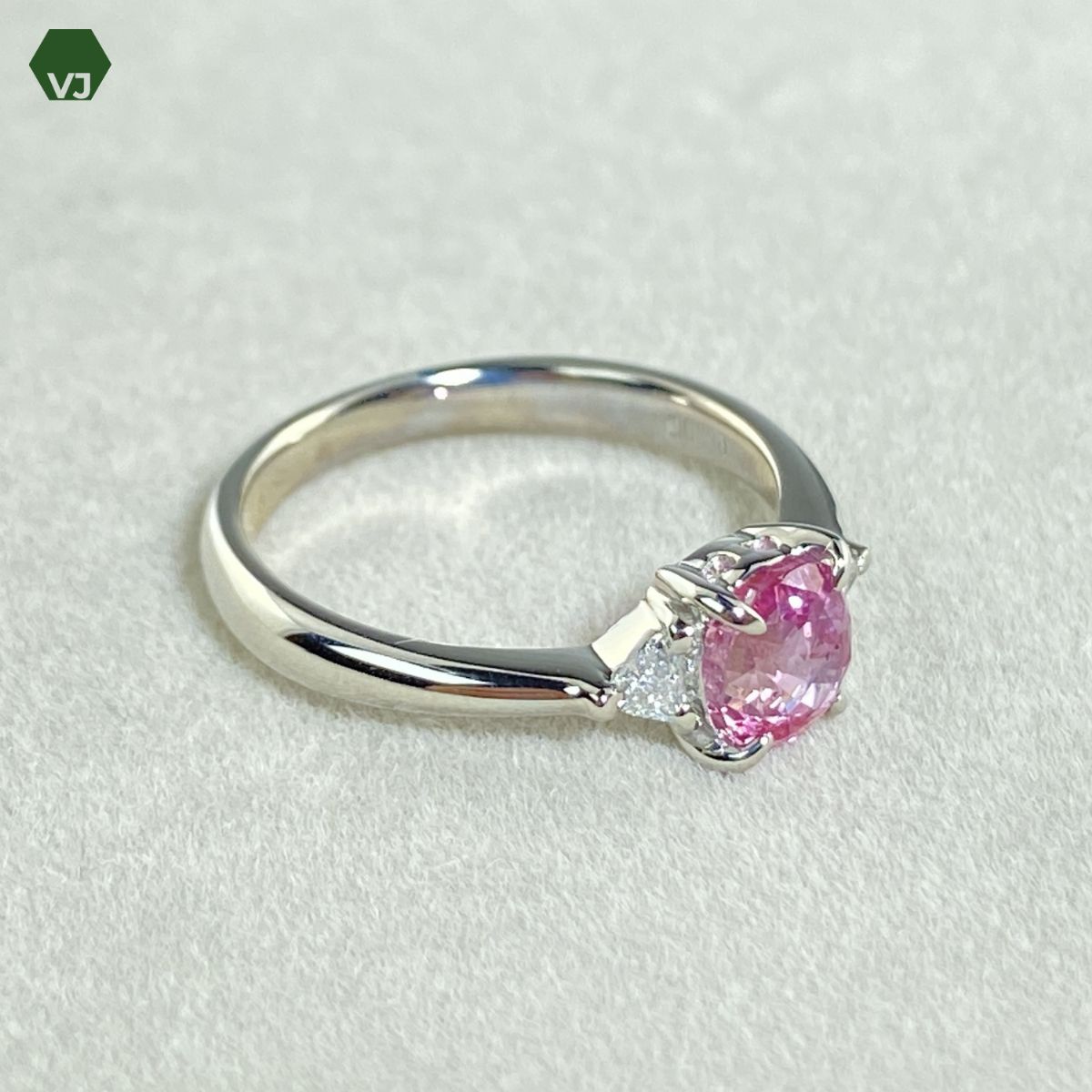 33-07】ファンシーカラーサファイア ダイヤモンド リング 1.312ct D0 