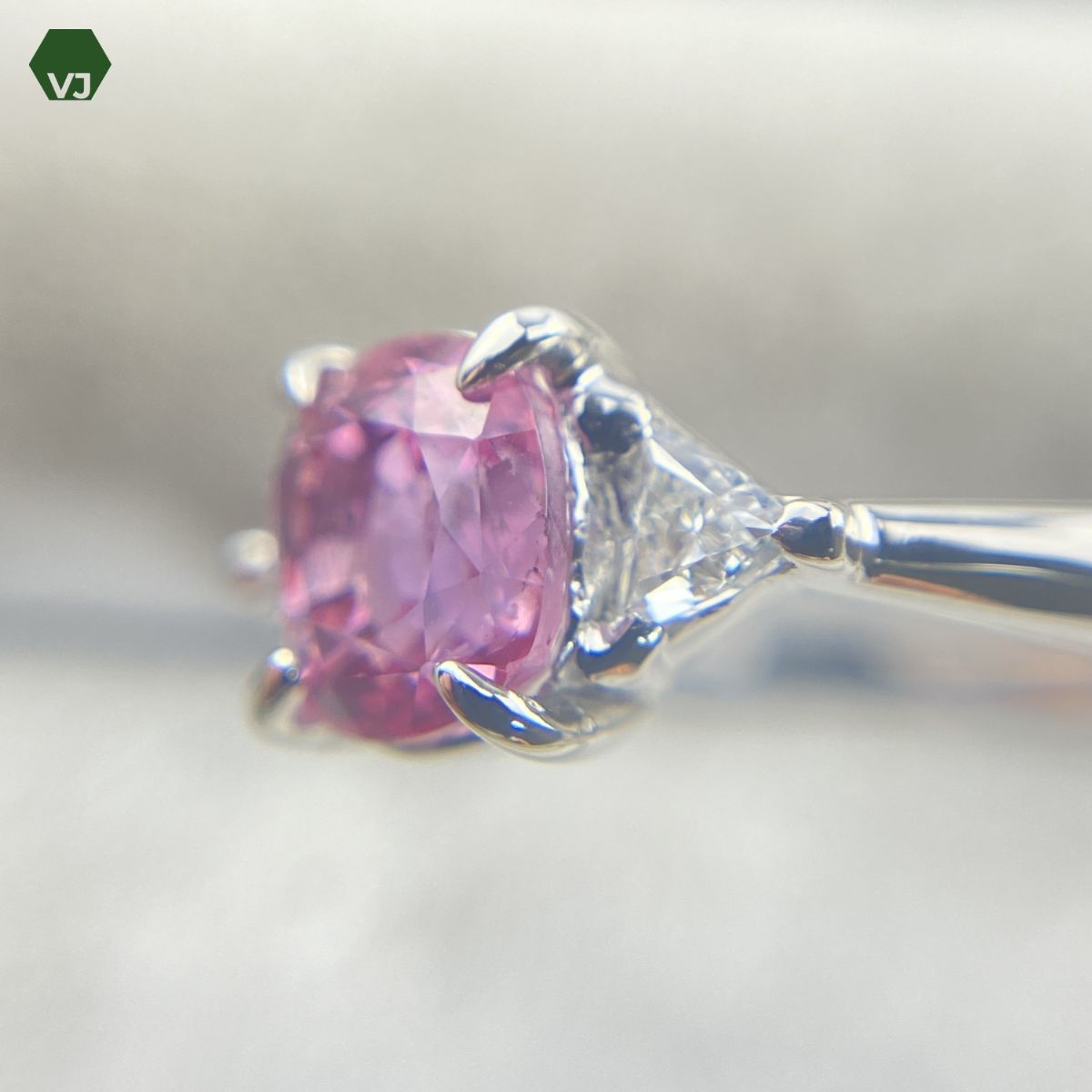 33-07】ファンシーカラーサファイア ダイヤモンド リング 1.312ct D0 
