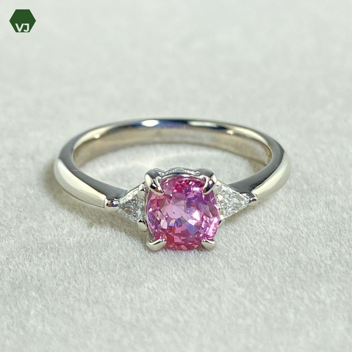33-07】ファンシーカラーサファイア ダイヤモンド リング 1.312ct D0 