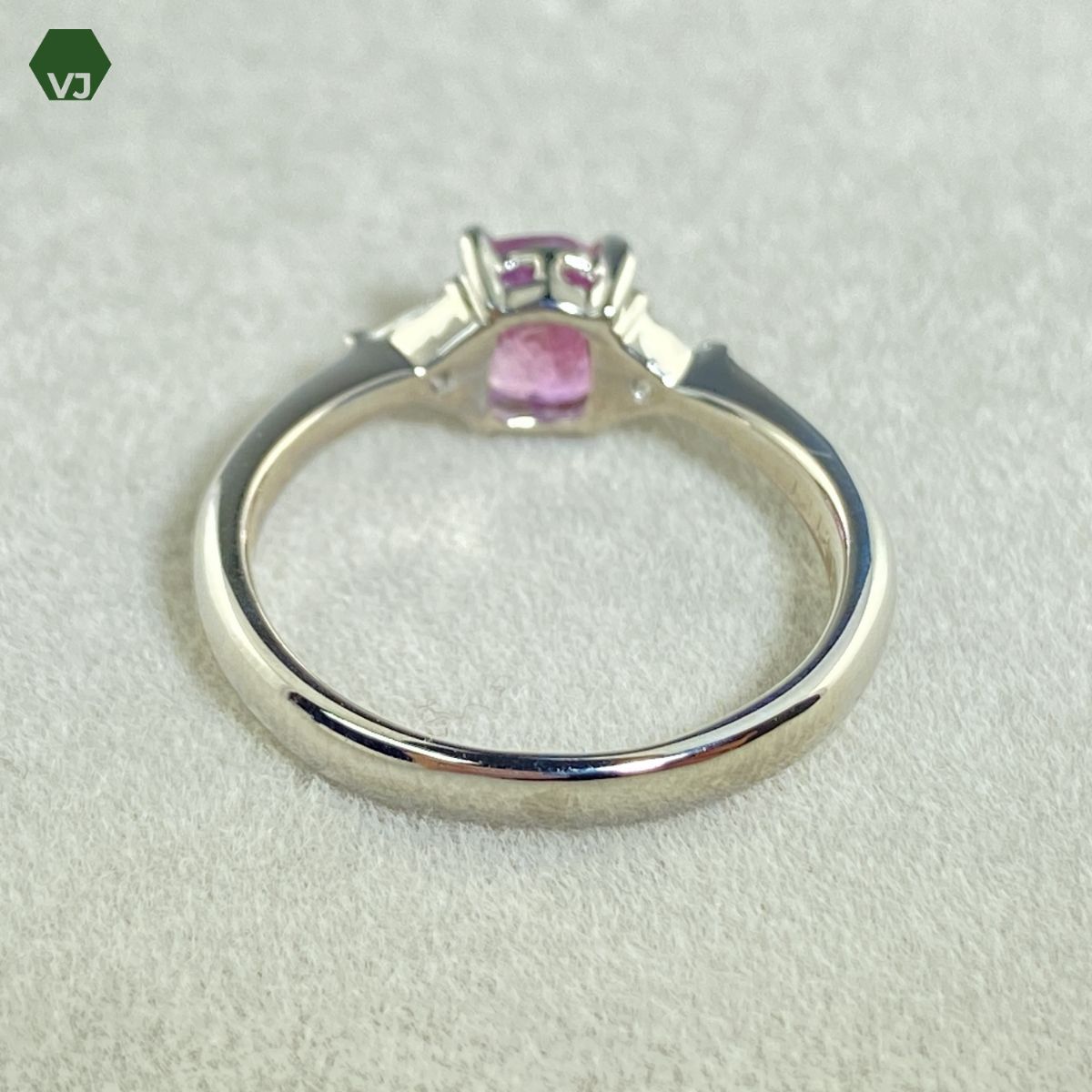 33-07】ファンシーカラーサファイア ダイヤモンド リング 1.312ct D0 