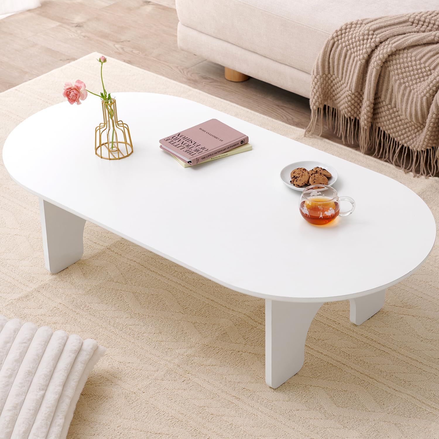 萩原 ローテーブル テーブル 楕円 大きめ 幅120 【 アーチ型 の