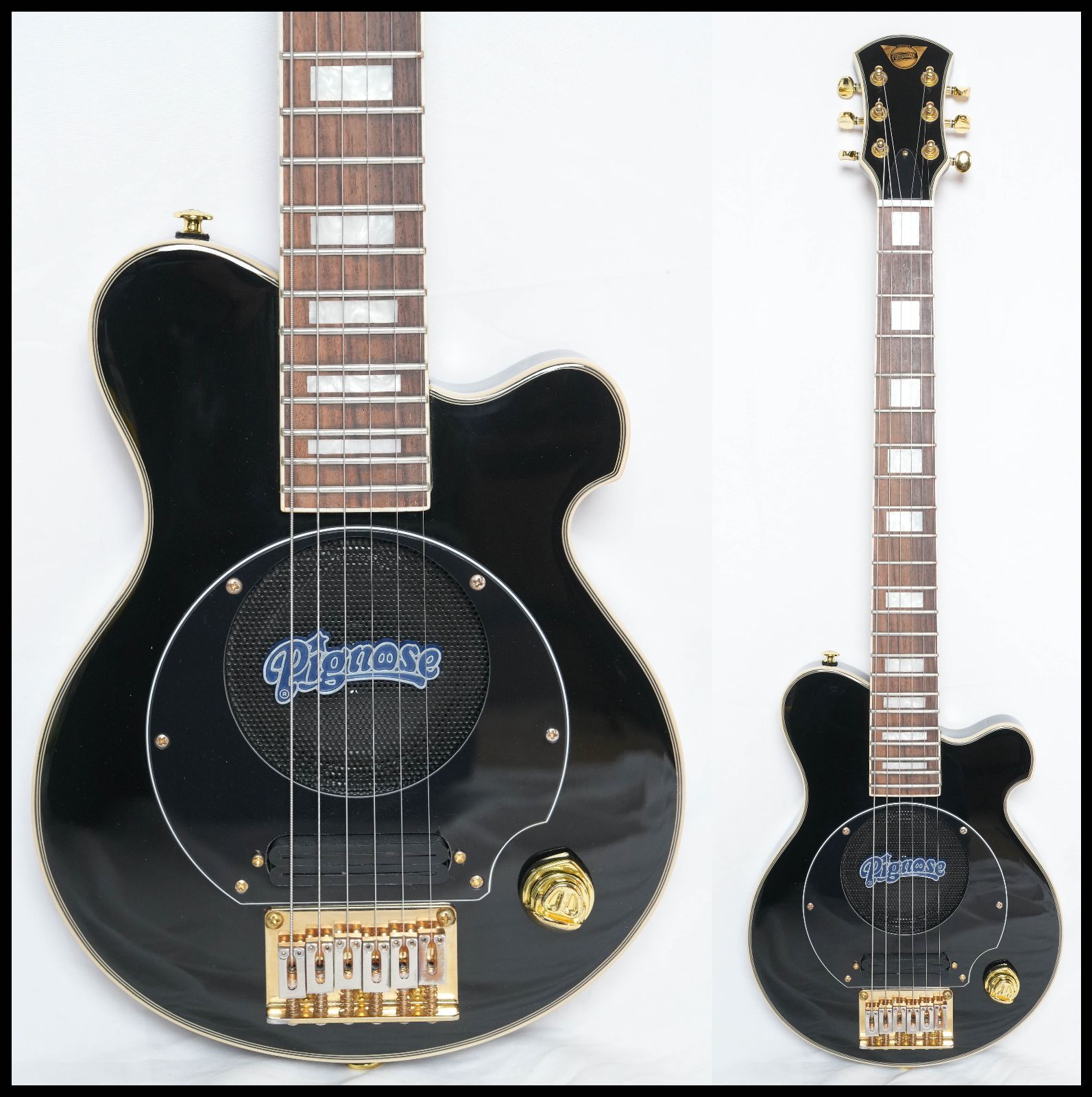 ☆Pignose PGG-259 BK アンプ内蔵ミニギター/トラベルギター 状態良好