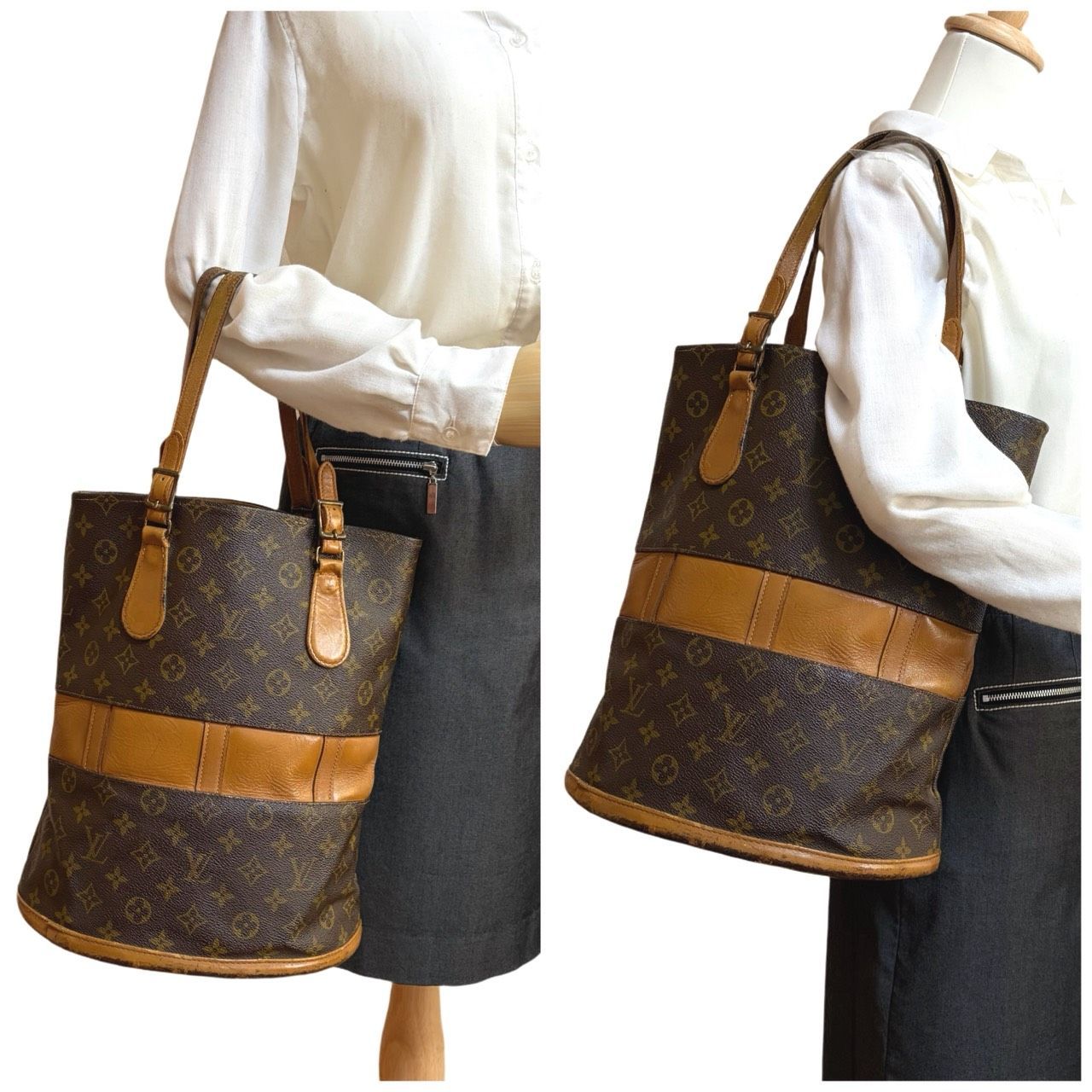 希少✤USA限定モデル【LOUIS VUITTON／ルイヴィトン／LV】バケット