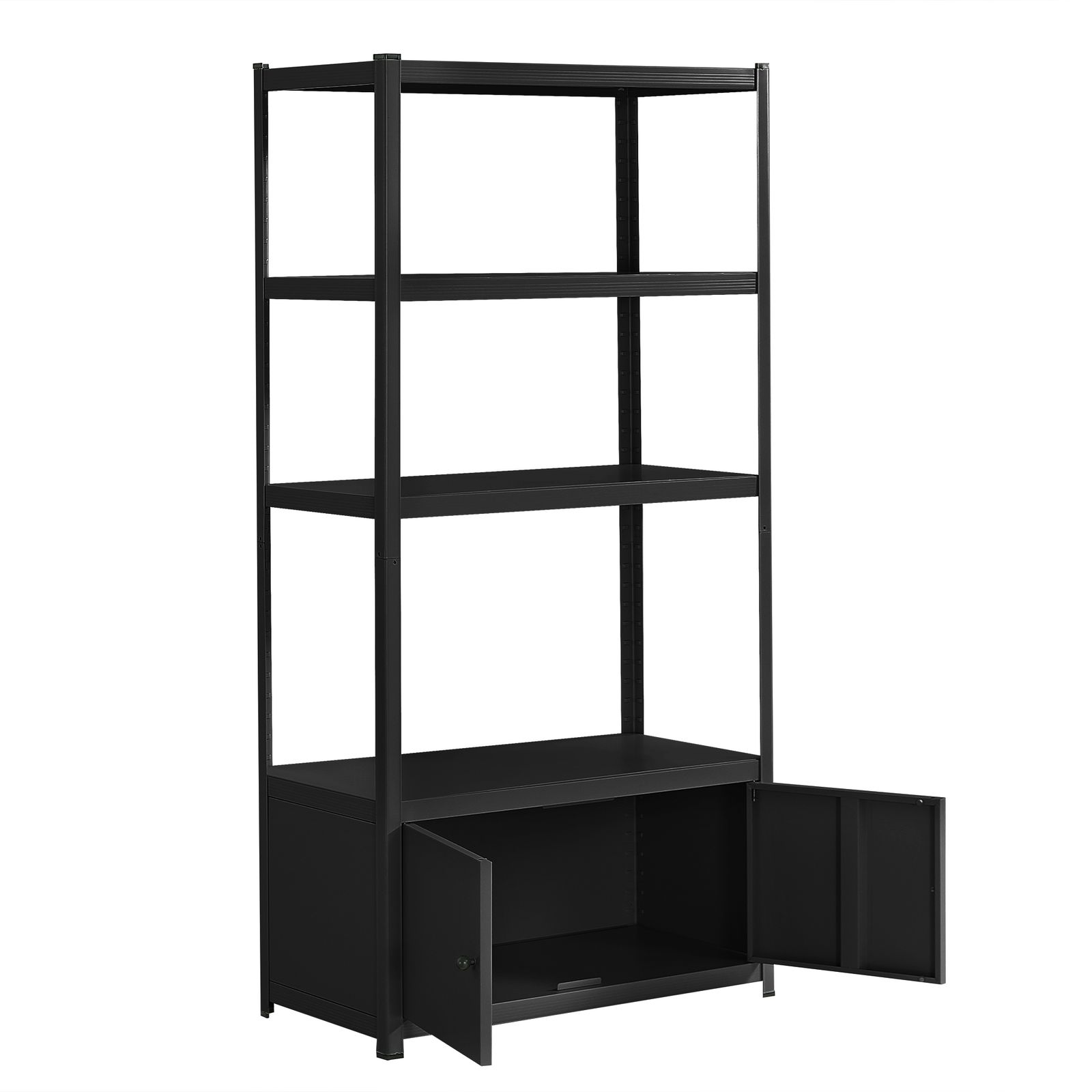 全新品 【幅80cm奥行40cm高さ160cm】スチールラック 高さ調整可能 扉