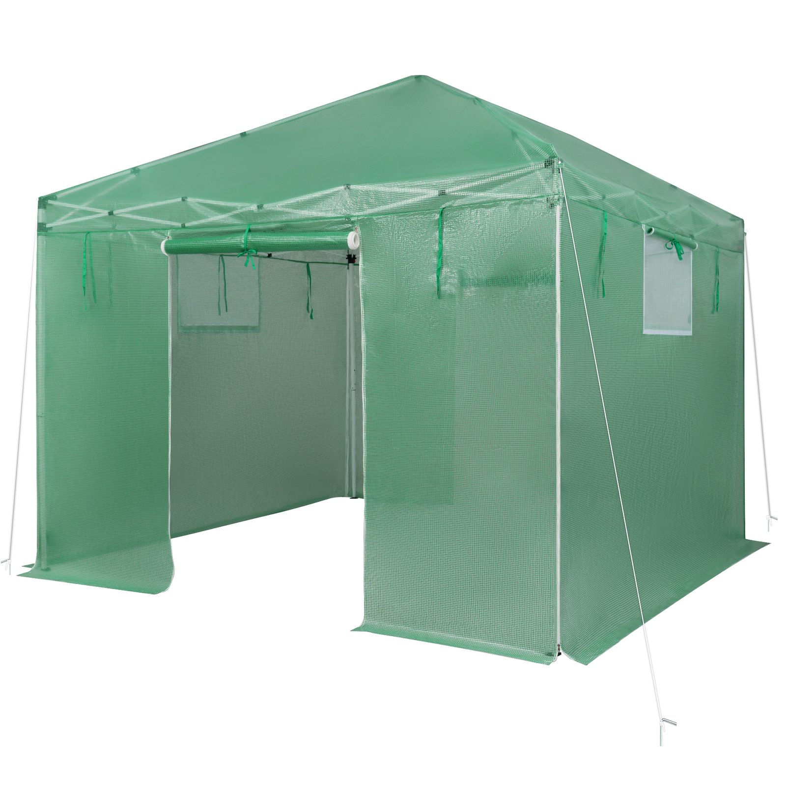 園芸用品 全新品 ビニール温室 2WAY 全天候型 PEカバー 換気網戸窓付き