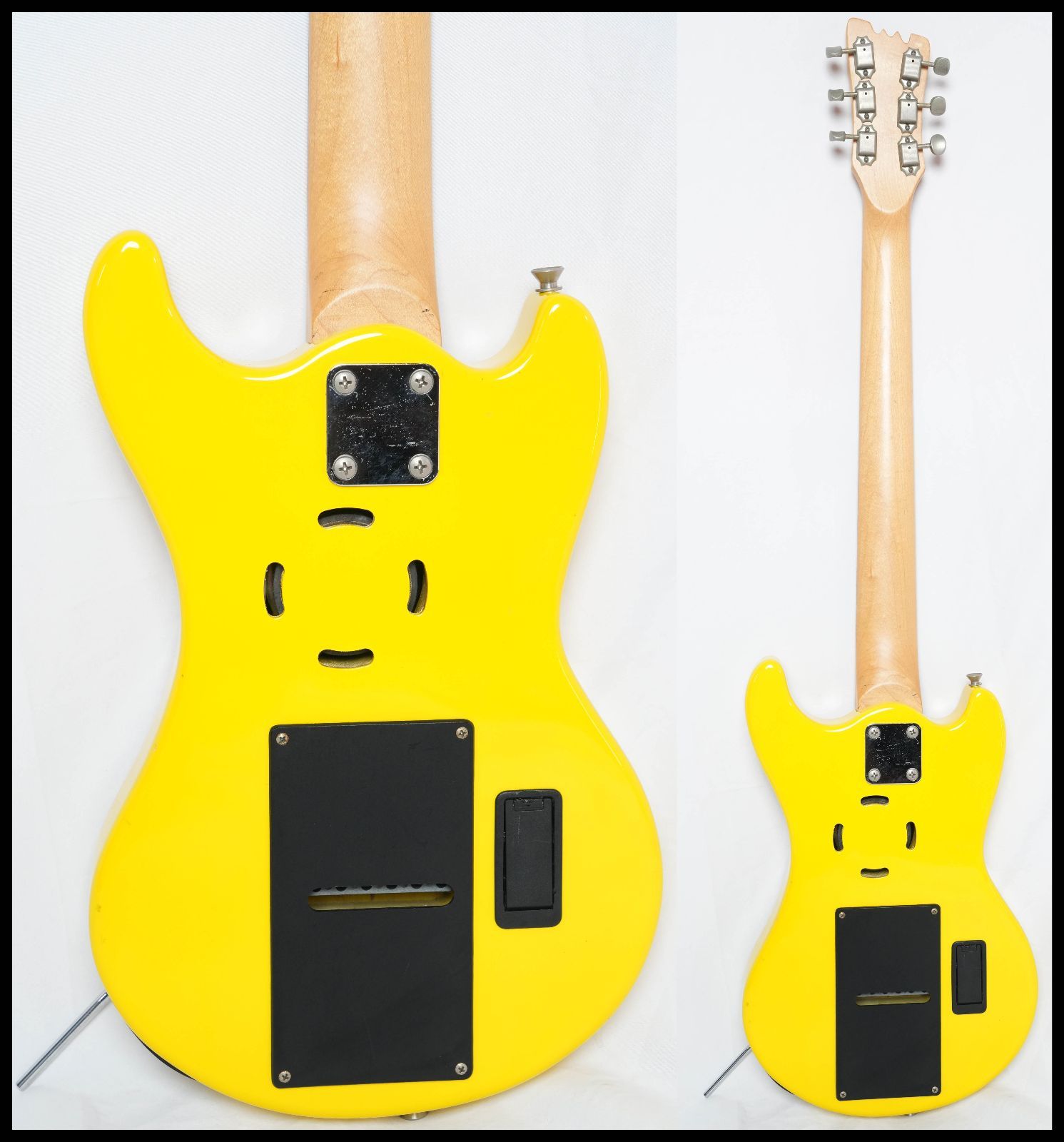 ☆MarineRider☆モズライトシェイプ YELLOW アンプ内蔵 ミニギター