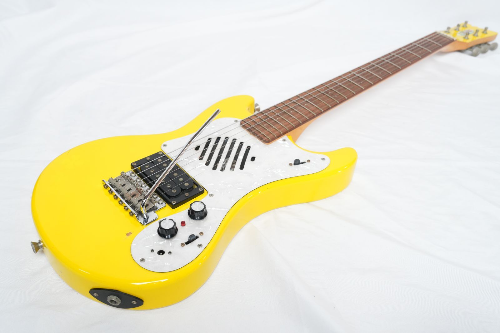 ☆MarineRider☆モズライトシェイプ YELLOW アンプ内蔵 ミニギター