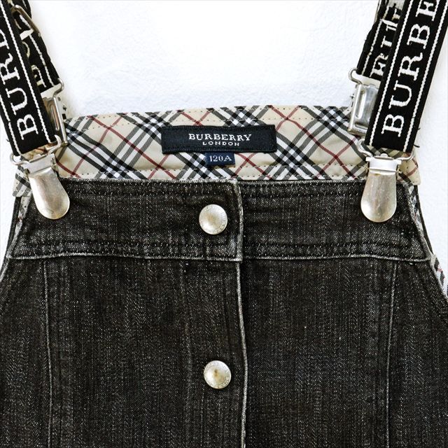ME1-986☆BURBERRY LONDONバーバリーロンドン 120A *三陽商会 ブラック 