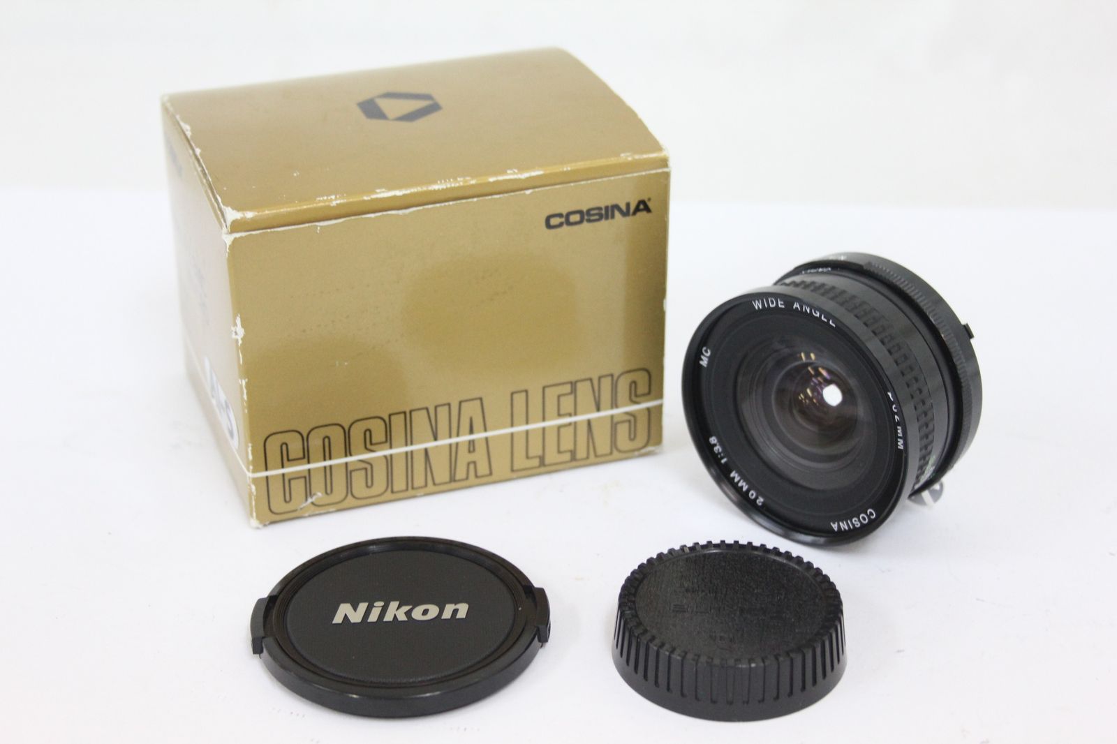 返品保証】 【元箱付き】COSINA MC WIDE ANGLE 20mm F3.8 ニコンAI-S