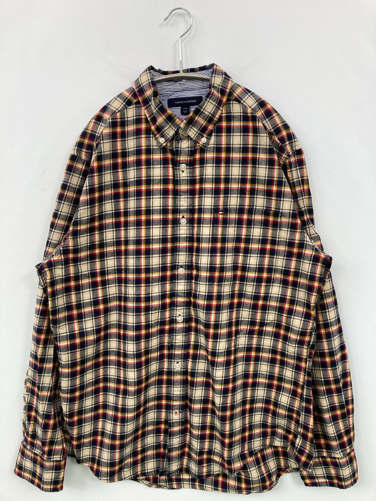 メンズ TOMMY HILFIGER トミーヒルフィガー シャツ&frasl;ブラウス L&frasl;G ベージュ
