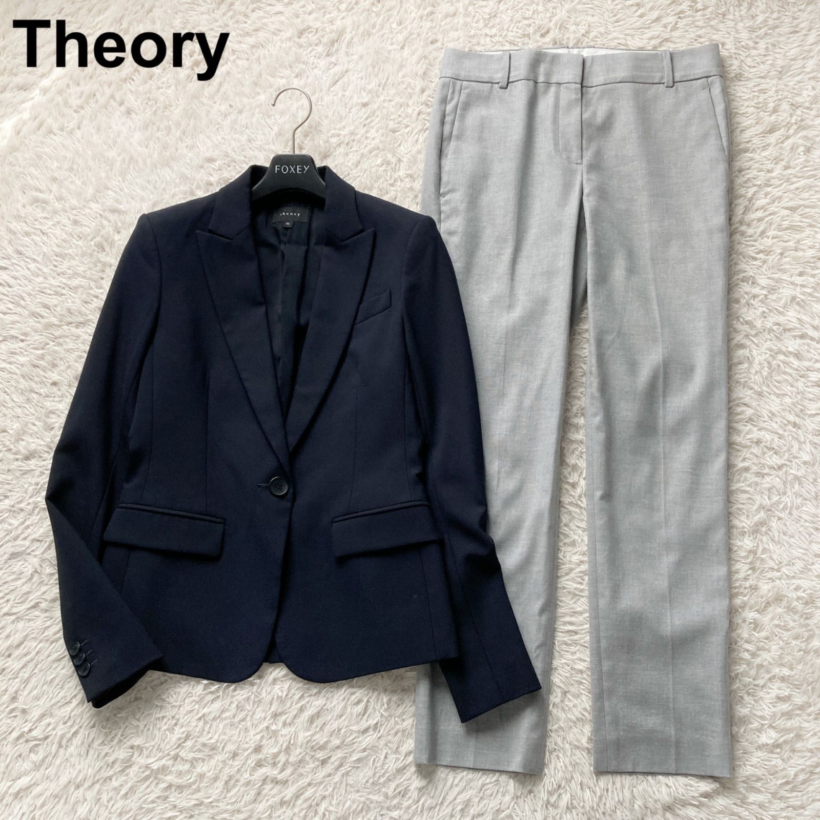 美品　theory（セオリー）テーラードジャケット　パンツ　スーツ　セットアップ 美品 Theory セオリー セットアップ スーツ 上下 テーラードジャケット