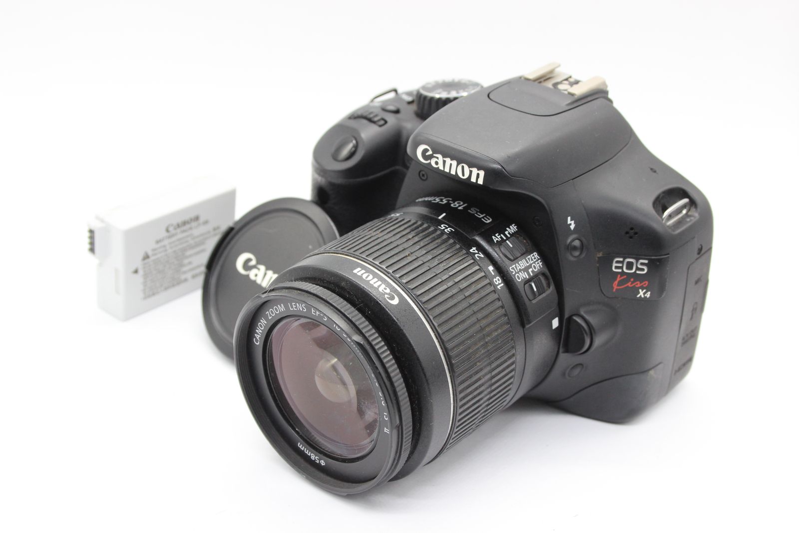 返品保証】 キャノン Canon EOS Kiss X4 EF-S 18-55mm F3.5-5.6 IS II 