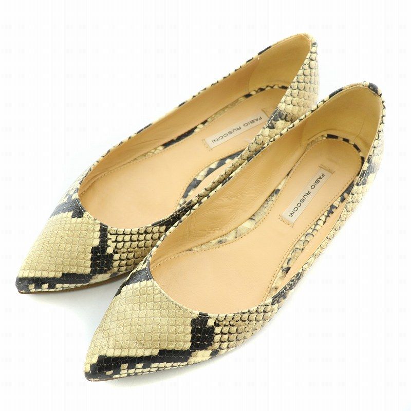 ファビオルスコーニ FABIO RUSCONI フラットシューズ パンプス ポイン