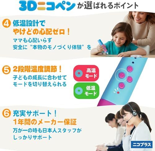 ◇【公式・日本企画】3Dペン 子供用 小学生 【低温で安全設計】 工作 6