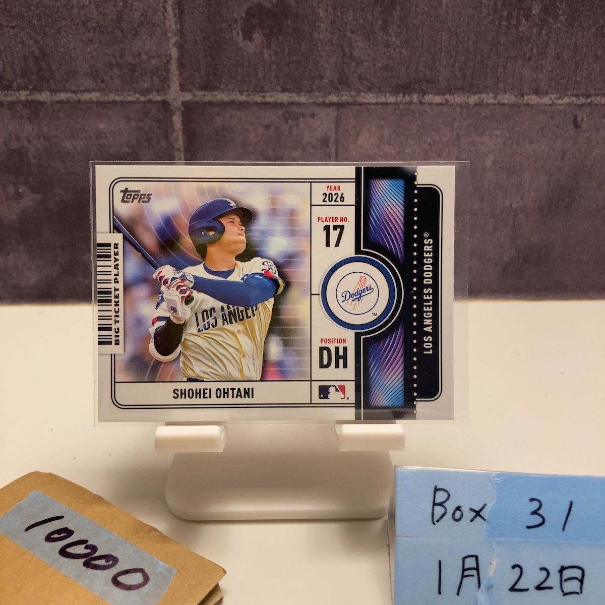 2026 Topps ADMIT ONE 大谷翔平 Shohei Ohtani ロサンゼルスドジャース