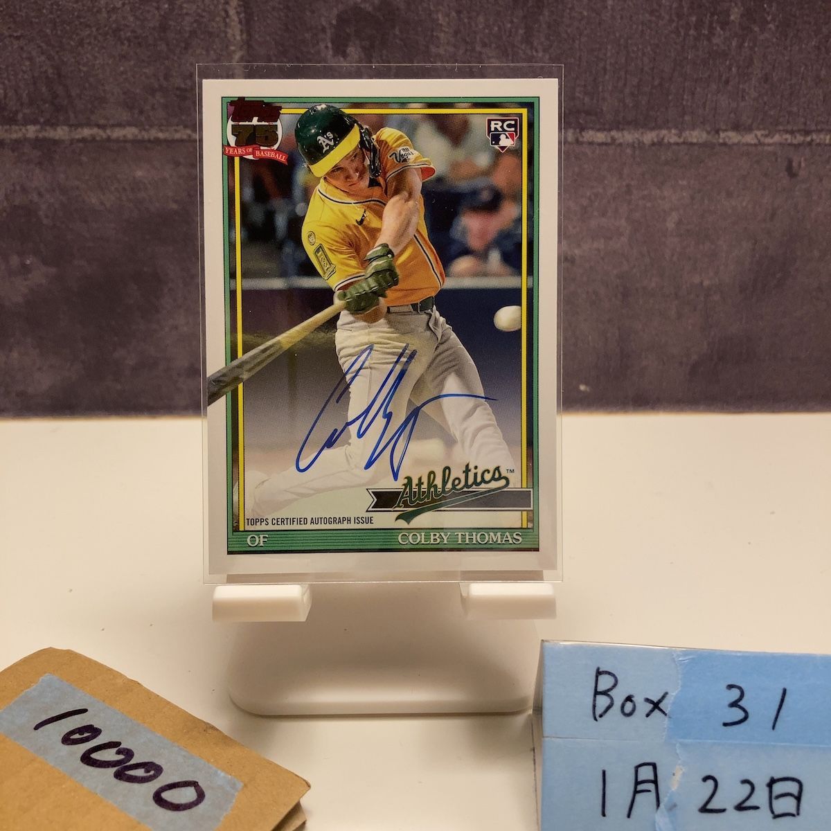 2026 Topps Series One Colby Thomas 直筆サインカード Oakland
