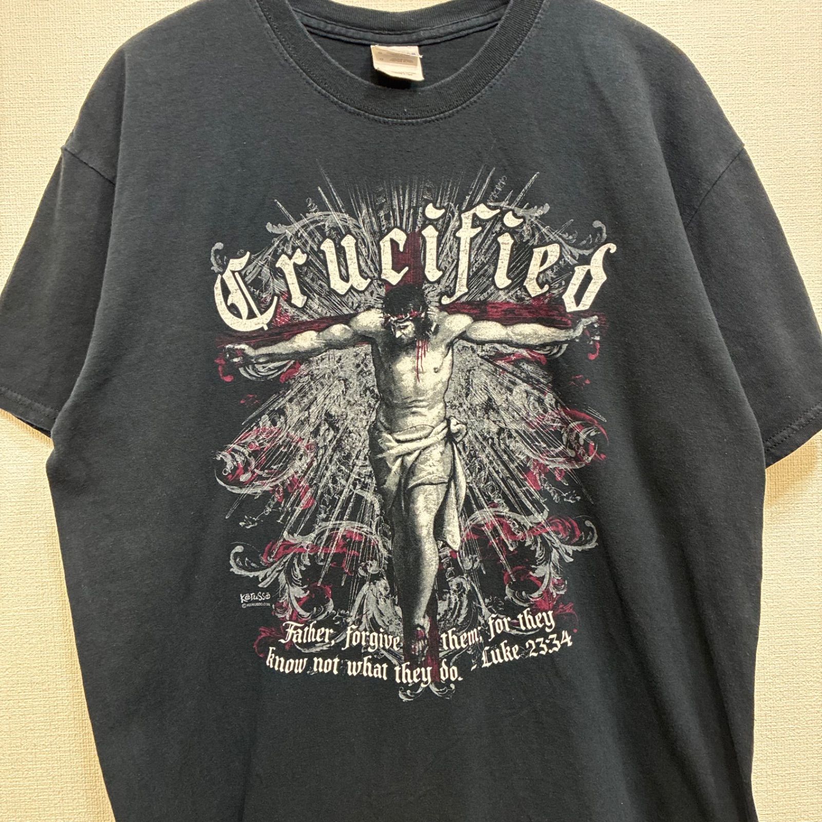GILDAN Lサイズ Kerusso 古着 ユーズド Tシャツ キリスト 十字架 