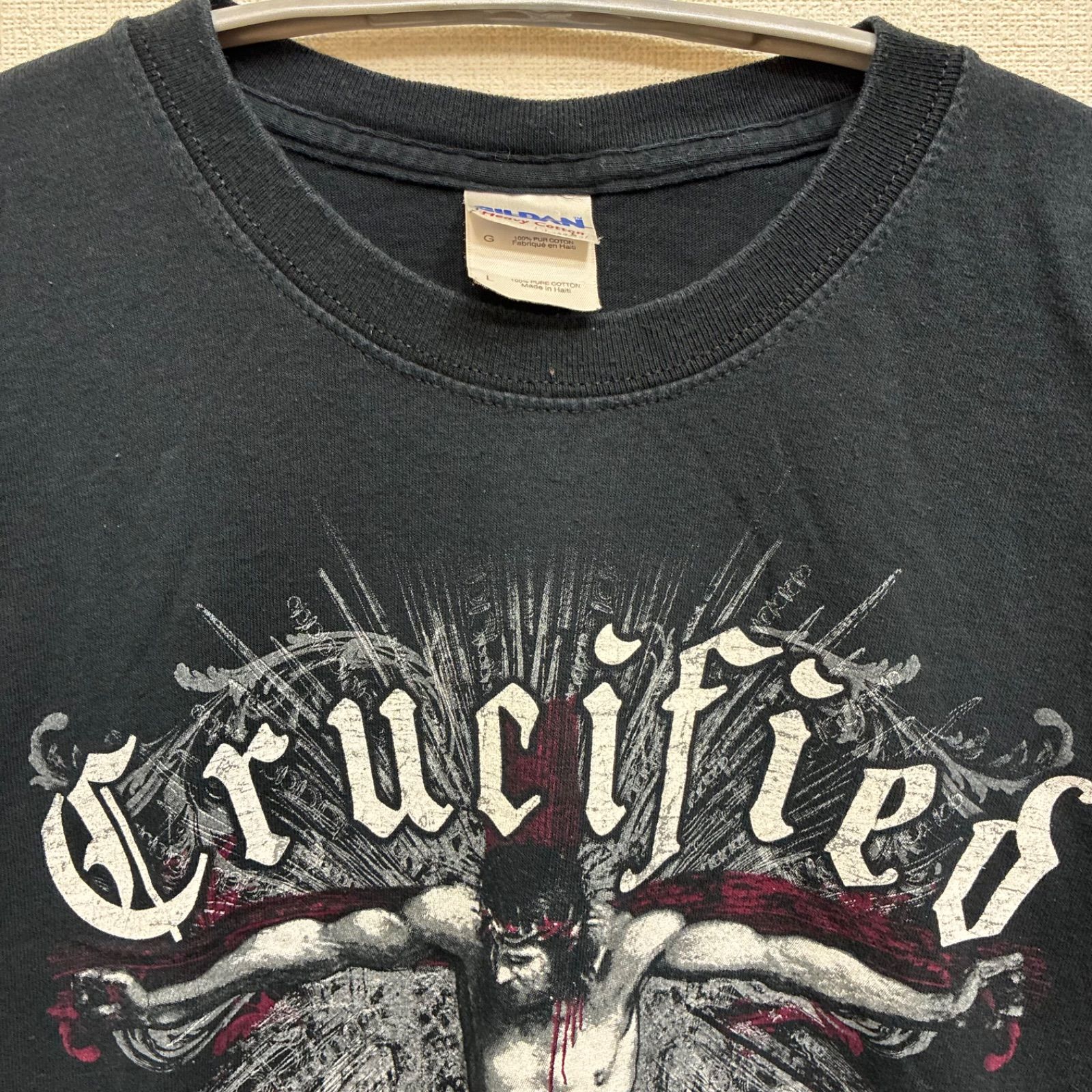 GILDAN Lサイズ Kerusso 古着 ユーズド Tシャツ キリスト 十字架 