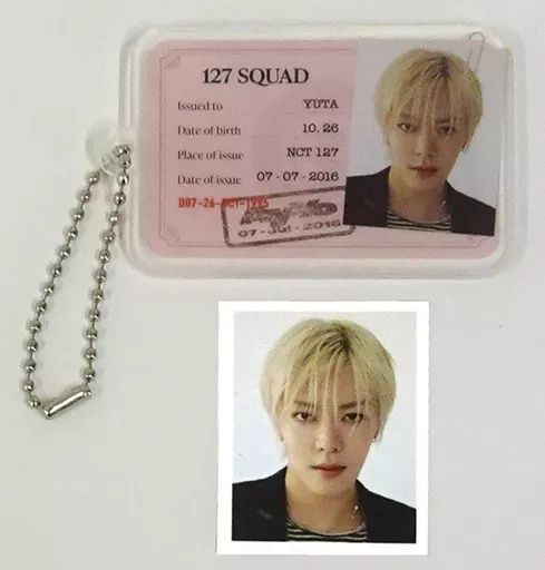 中古】キーホルダー ユウタ(NCT 127) IDカードキーリング+IDフォト