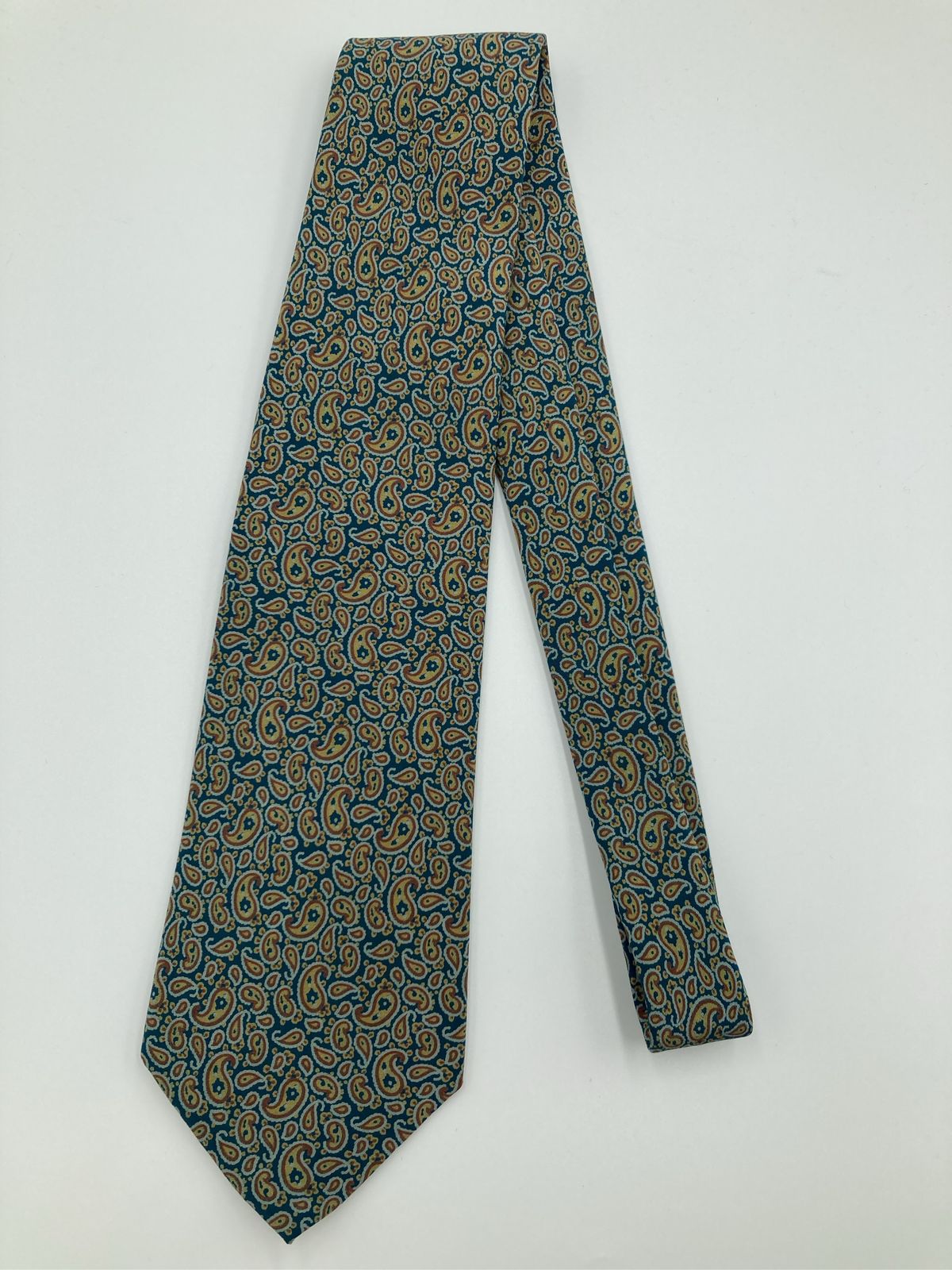 Christian Dior クリスチャンディオール ネクタイ ブルー ペイズリー柄