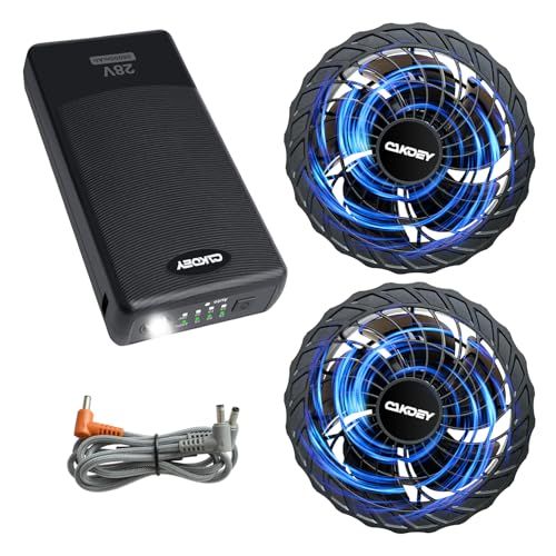 空調作業服 ファンバッテリーセット【2024新登場 28V超高出力 26000mAh