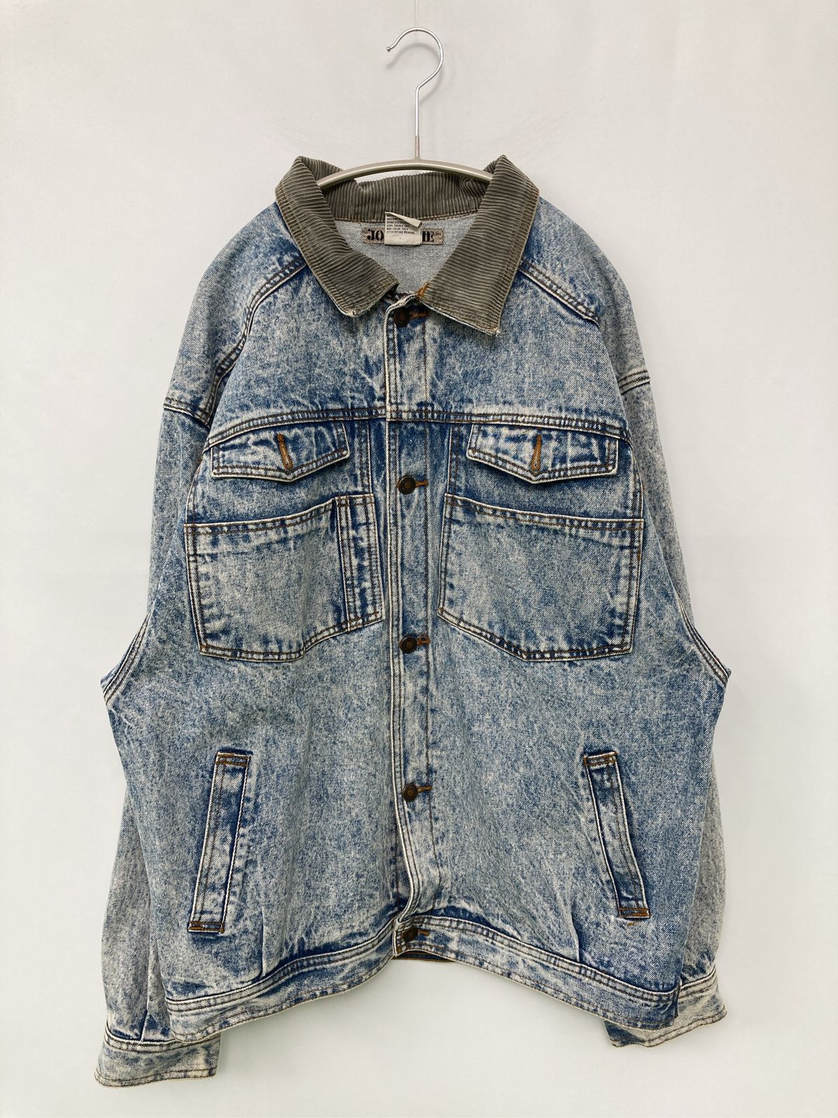 JORDACHE ジョーダッシュ デニムジャケット L ブルー 無地 フードなし 