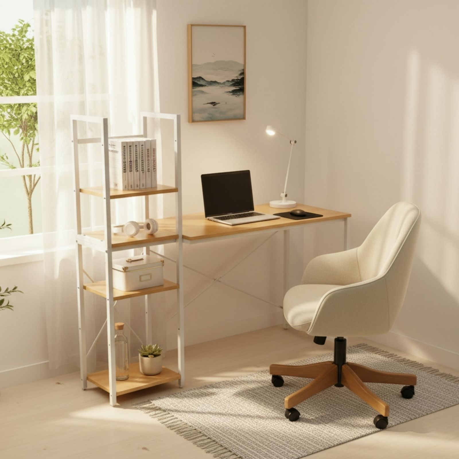 オフィスチェア+パソコンデスク セット】 【人気商品】パソコンデスク