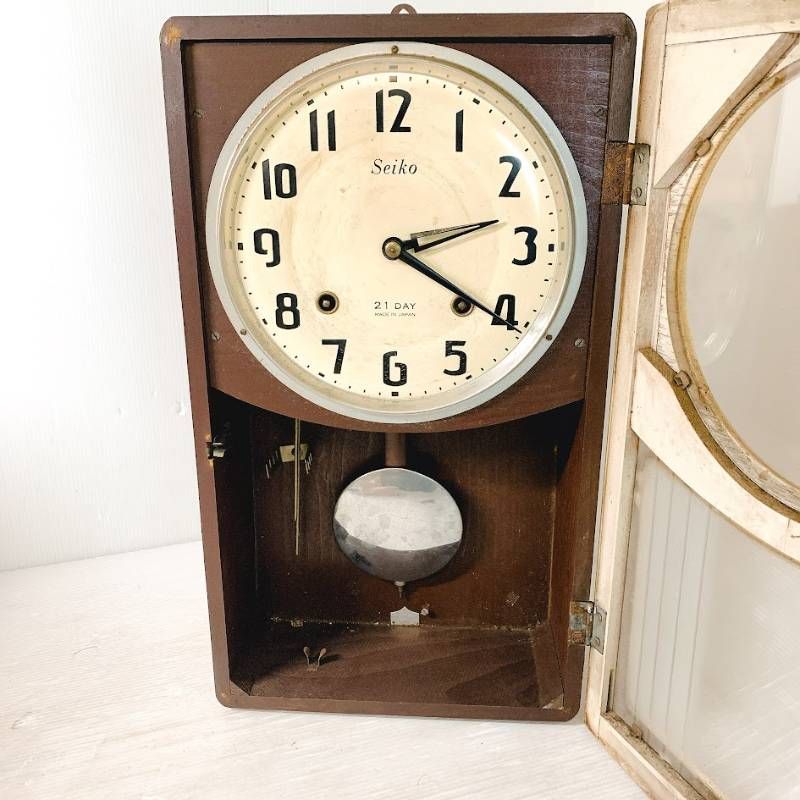 SEIKO セイコー 壁掛け時計 振り子時計 ジャンク品 昭和レトロ - メルカリ