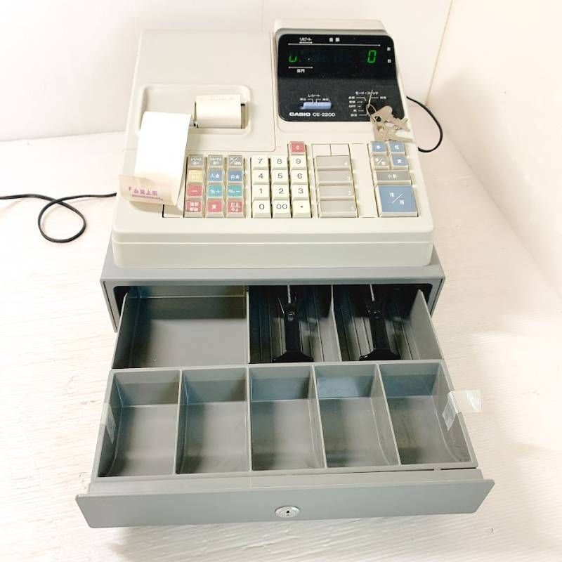 カシオ CASIO レジスター CE-2200 鍵4本付き - メルカリ