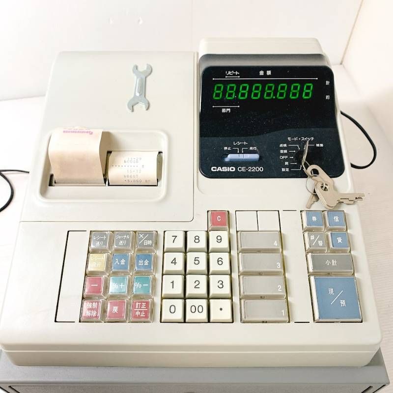 カシオ CASIO レジスター CE-2200 鍵4本付き - メルカリ