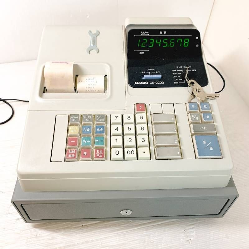 カシオ CASIO レジスター CE-2200 鍵4本付き - メルカリ