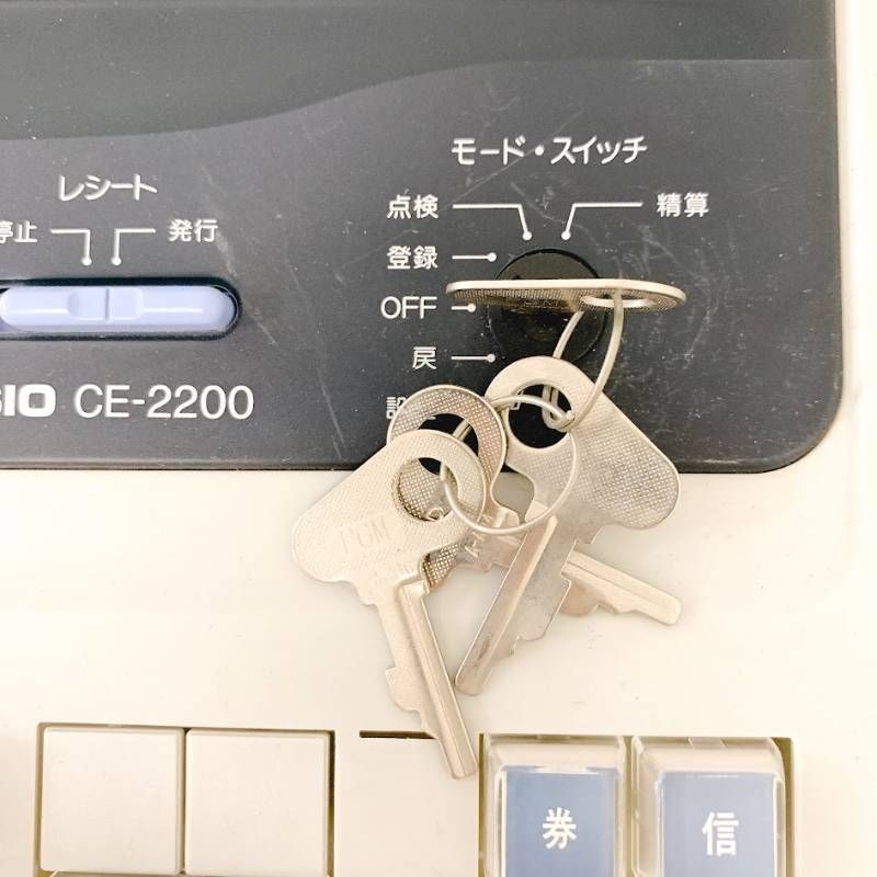 カシオ CASIO レジスター CE-2200 鍵4本付き - メルカリ