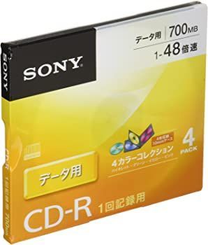 ソニー データ用CD-R 1-48倍速 10mmケース 4枚 4CDQ80GX