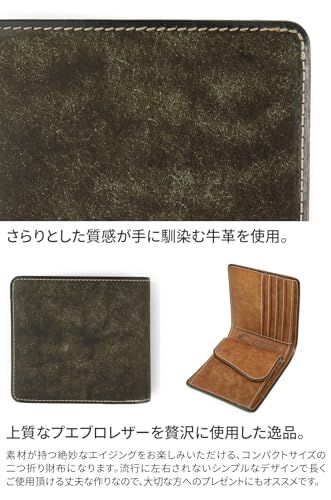 新品 [コルボ] 二つ折り財布 本革 メンズ ネイビー CO-1LN-1701-73