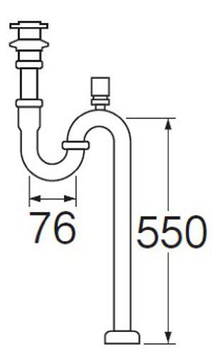 新品 SANEI(サンエイ) 【低位通気弁付Sトラップ】 パイプ径32mm H740V-32