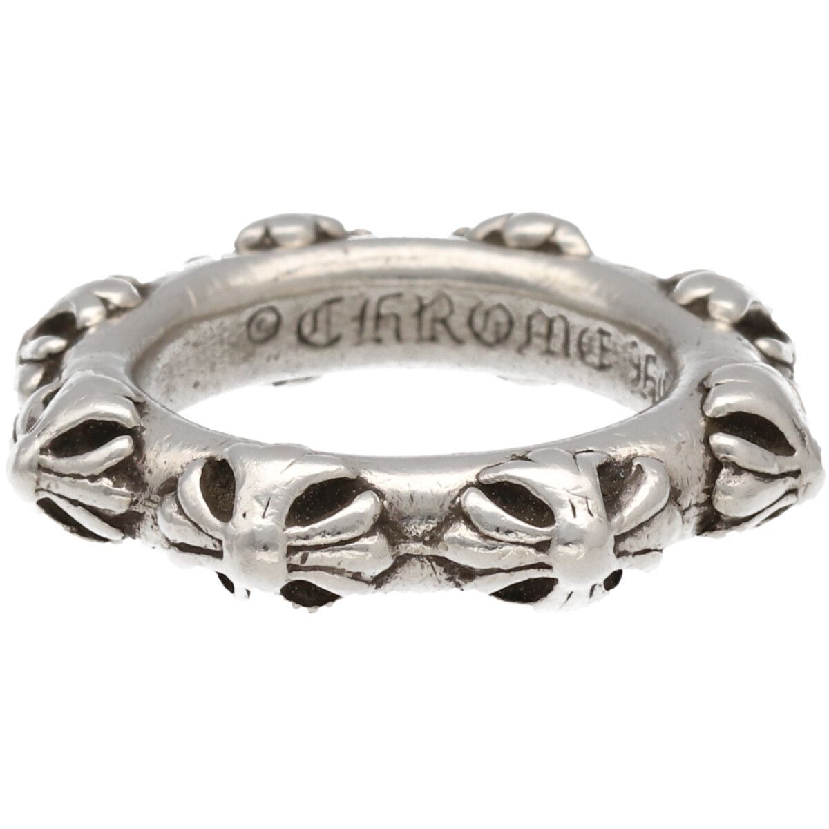 中古】 CHROME HEARTS クロムハーツ クロスバンドリング 14号 SV925 