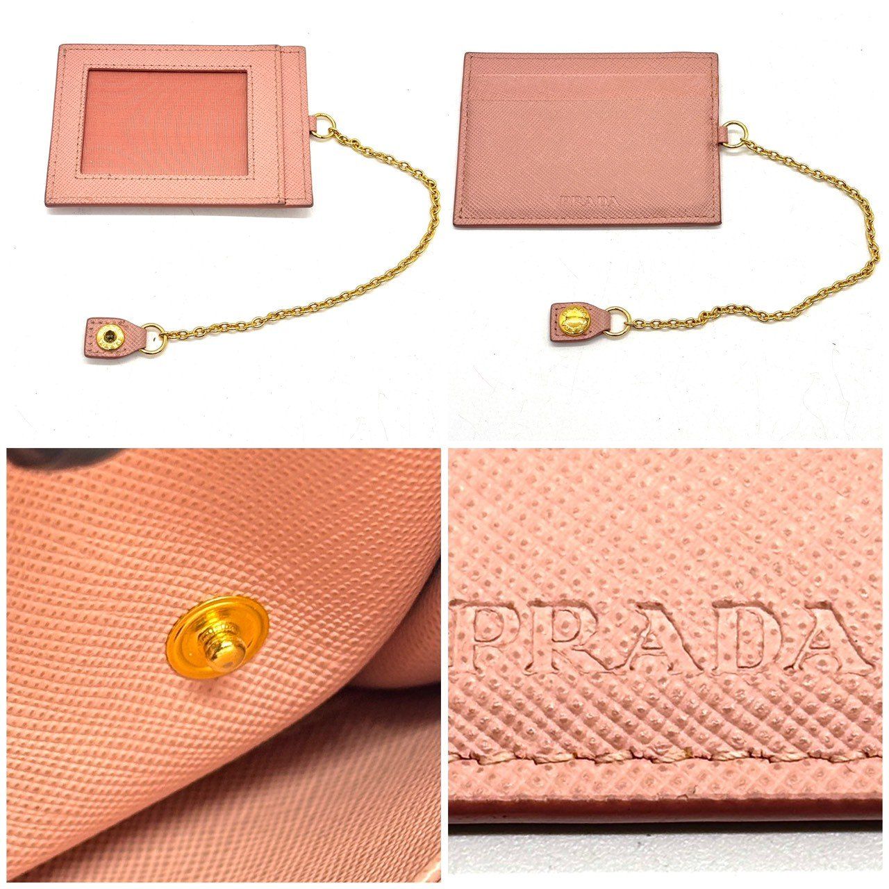 大人ピンクの気品✨ PRADA 長財布 フラップウォレット サフィアーノ