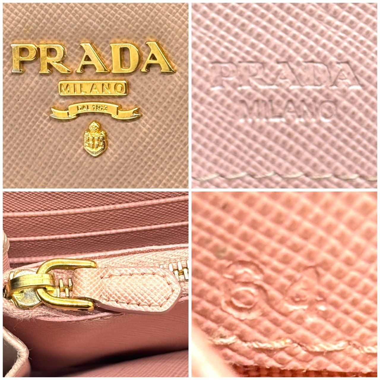 大人ピンクの気品✨ PRADA 長財布 フラップウォレット サフィアーノ