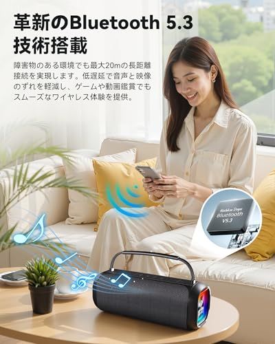 カラオケスピーカー Hoshikou Denpa 80W大出力ポータブルスピーカー