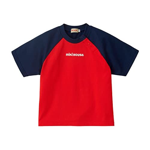 新品 [ミキハウス] 半袖Tシャツ ロゴ 無地 シンプル 日本製 男の子 