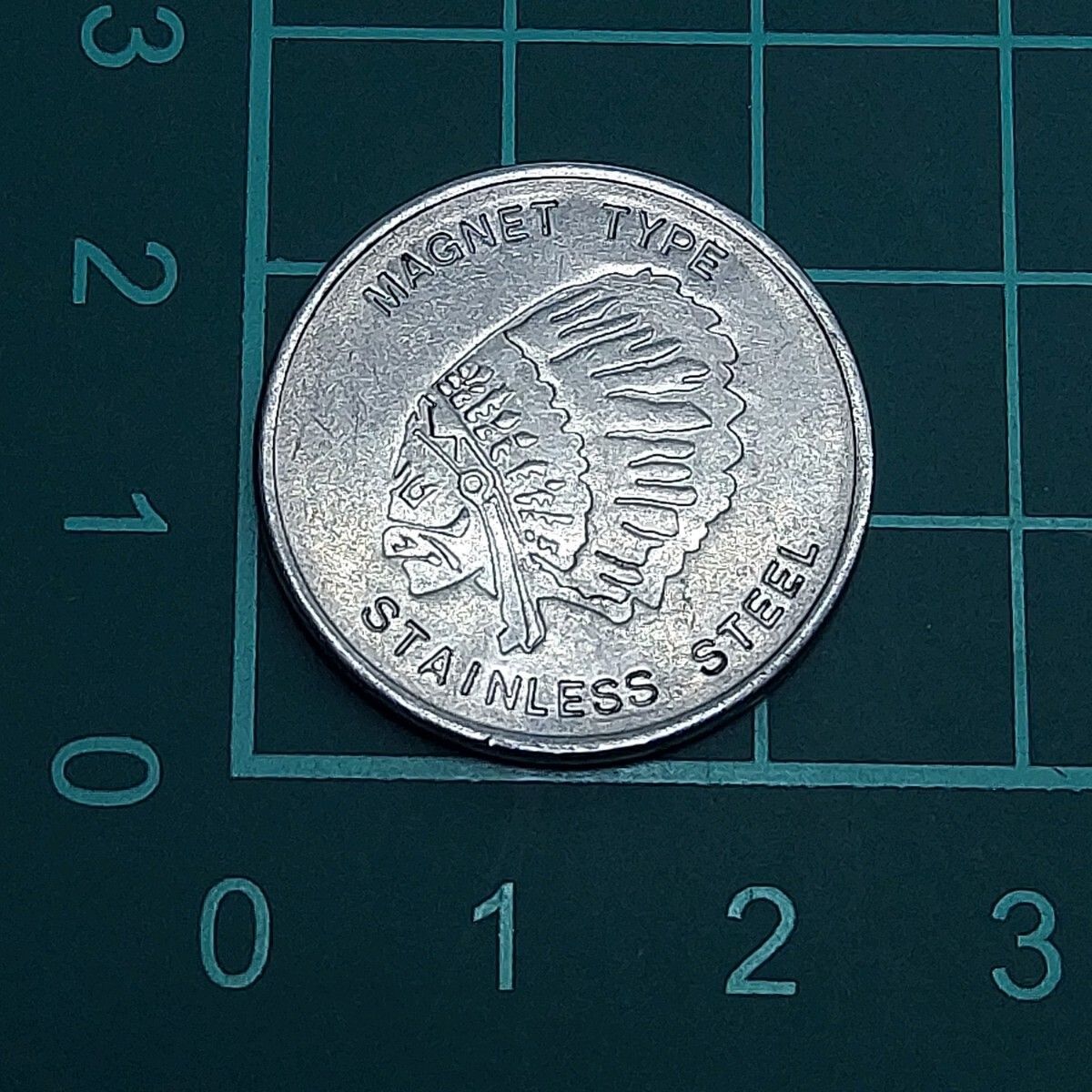 パチスロ メダル インディアン柄 MAGNET TYPE STAINLESS STEEL 磁石